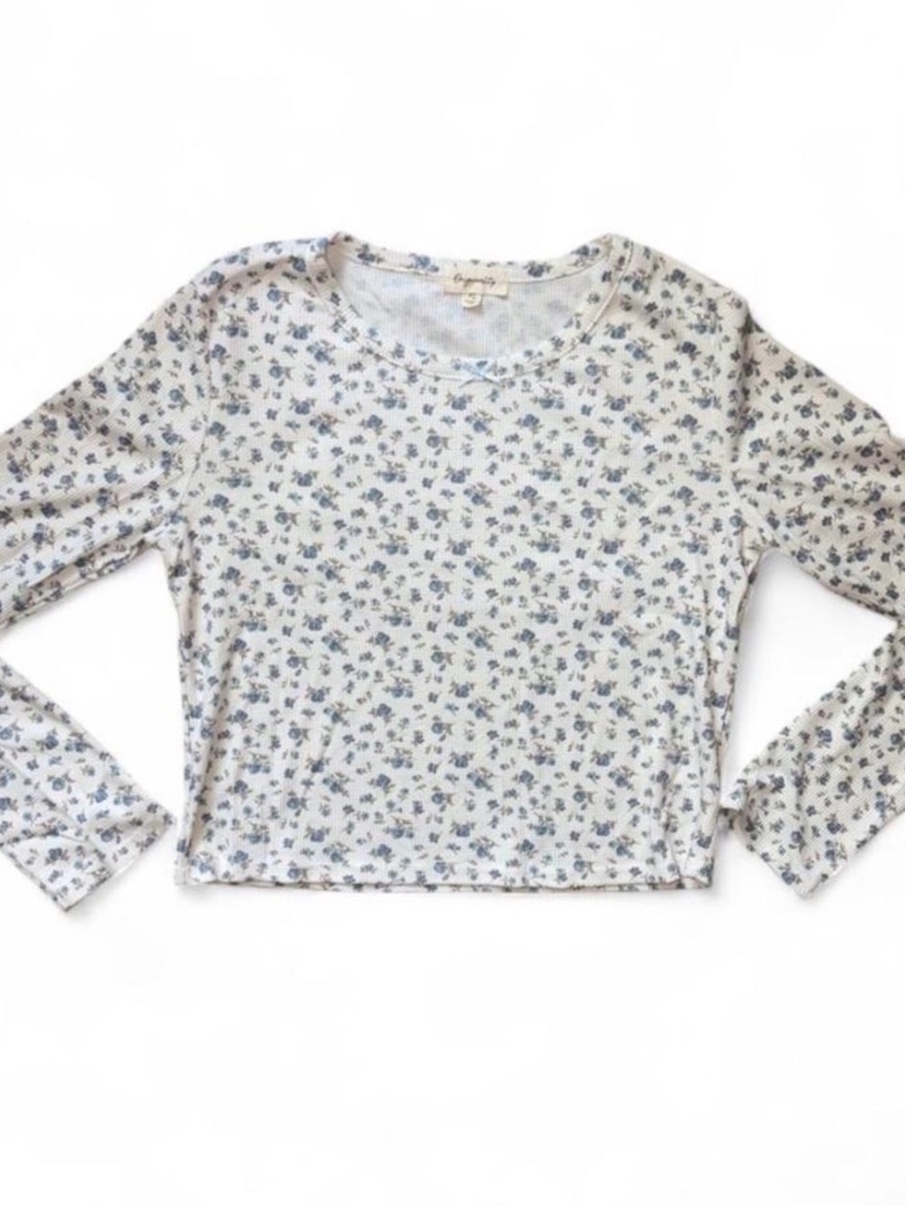 Blue Floral Long Sleeve Shirt | Size XL